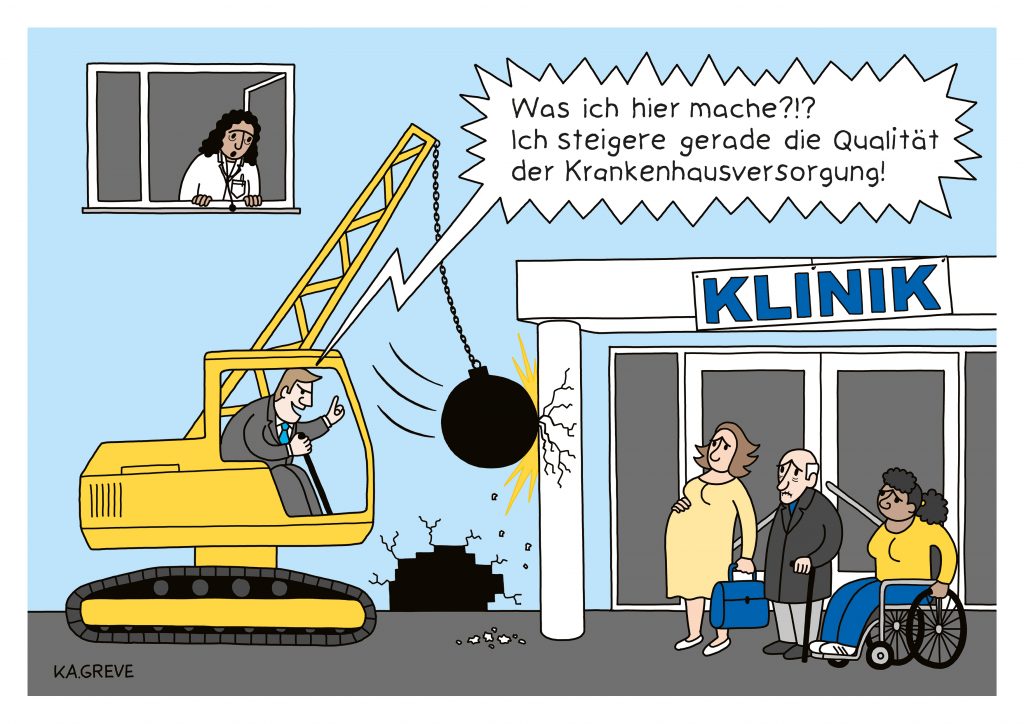 Am heutigen Tag der PatientInnen kritisiert das Bündnis Klinikrettung in einer Pressemitteilung die verheerenden Folgen der geplanten Krankenhausreform für die PatientInnen. Das Bündnis fordert den Patientenbeauftragten der Bundesregierung auf, sich dafür einzusetzen, dass die PatientInnen in den Prozess der Ausgestaltung der Krankenhausreform einbezogen werden und mitentscheiden dürfen.
 