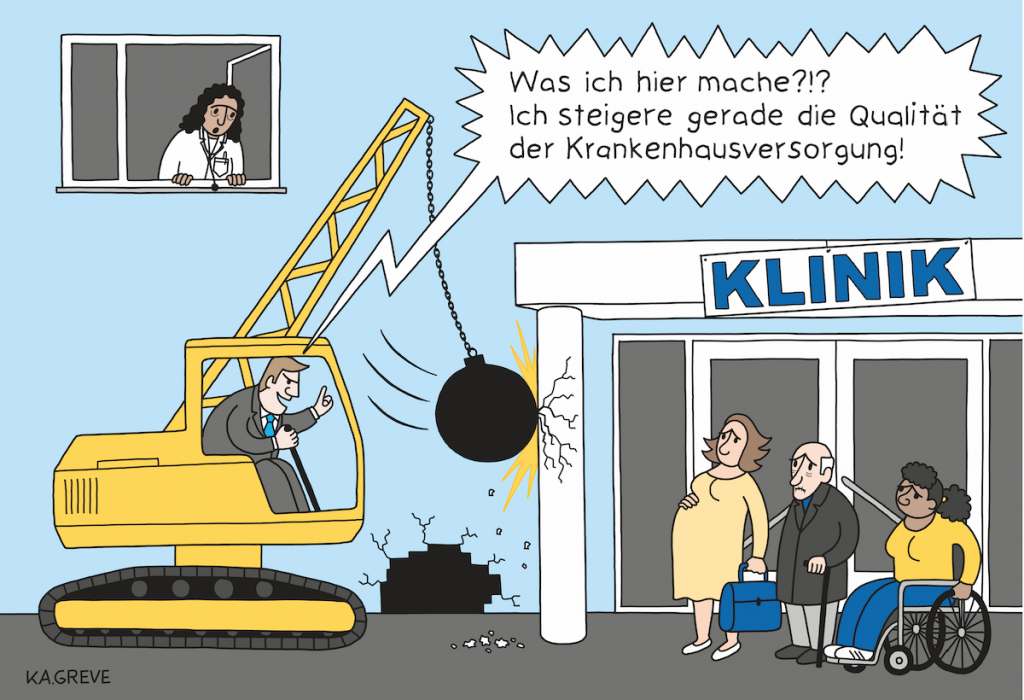 Level 1i sei vom Tisch, verkündeten manche Medien im Juni, als der Bund und die Länder das gemeinsame Eckpunktepapier vorstellten. Leider ist dem nicht so, sagt Bündnis Klinikrettung in seiner Analyse. Das Level 1i wurde im Eckpunktepapier in sektorenübergreifende Versorger umbenannt und wird, so wie vom Bundesgesundheitsminister ursprünglich geplant, unsere Krankenhauslandschaft dramatisch verändern.