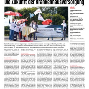 Sonderzeitung „Geld oder Leben? Die Zukunft der Krankenhausversorgung“