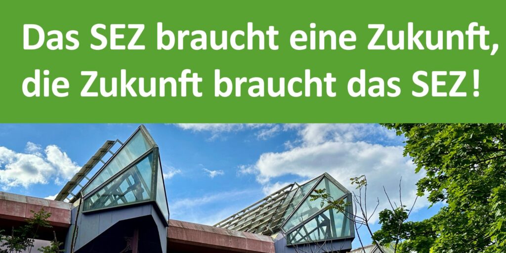 Die WBM schreibt einen Tag nach der Berlin-Wahl den Komplettabriss des SEZ neu aus - Gemeingut reagiert mit einer Pressemitteilung und nennt den Vorgang einne Fußtritt ins Gesicht der Demokratie. Sie fordern den noch amtierenden Bausenator Gaebler auf, den Vorgang sofort stoppen zu lassen und ein Moratorium zu verhängen.